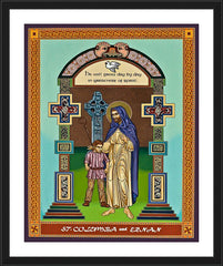 Wall Frame Black - St. Columba and Ernan by L. Williams