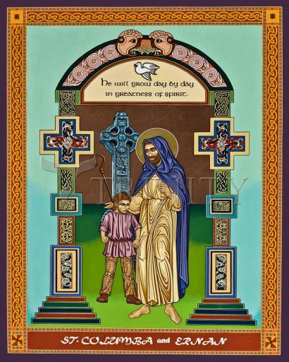 Acrylic Print - St. Columba and Ernan by Louis Williams, OFS - Trinity Stores
