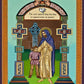 Wall Frame Espresso, Matted - St. Columba and Ernan by Lewis Williams, OFS - Trinity Stores