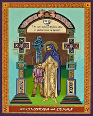 Metal Print - St. Columba and Ernan by L. Williams