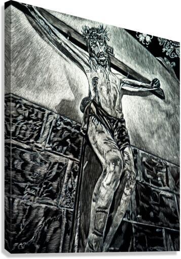 Canvas Print - Crucifix, Coricancha, Peru by L. Williams