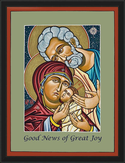Wall Frame Black - Christmas Holy Family by L. Williams