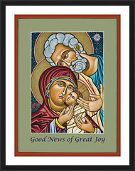 Wall Frame Black - Christmas Holy Family by L. Williams