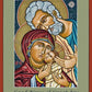 Wall Frame Gold, Matted - Christmas Holy Family by Lewis Williams, OFS - Trinity Stores