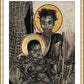 Wall Frame Gold, Matted - Christmas Madonna - Haiti by L. Williams