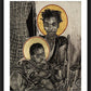 Wall Frame Black, Matted - Christmas Madonna - Haiti by Lewis Williams, OFS - Trinity Stores