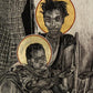 Wall Frame Gold, Matted - Christmas Madonna - Haiti by Lewis Williams, OFS - Trinity Stores