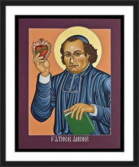 Wall Frame Black - Fr. Andre’ Coindre by L. Williams