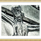 Wall Frame Gold, Matted - Crucifix, Coricancha Peru: "I Thirst" by L. Williams