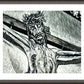 Wall Frame Espresso, Matted - Crucifix, Coricancha Peru: "I Thirst" by L. Williams