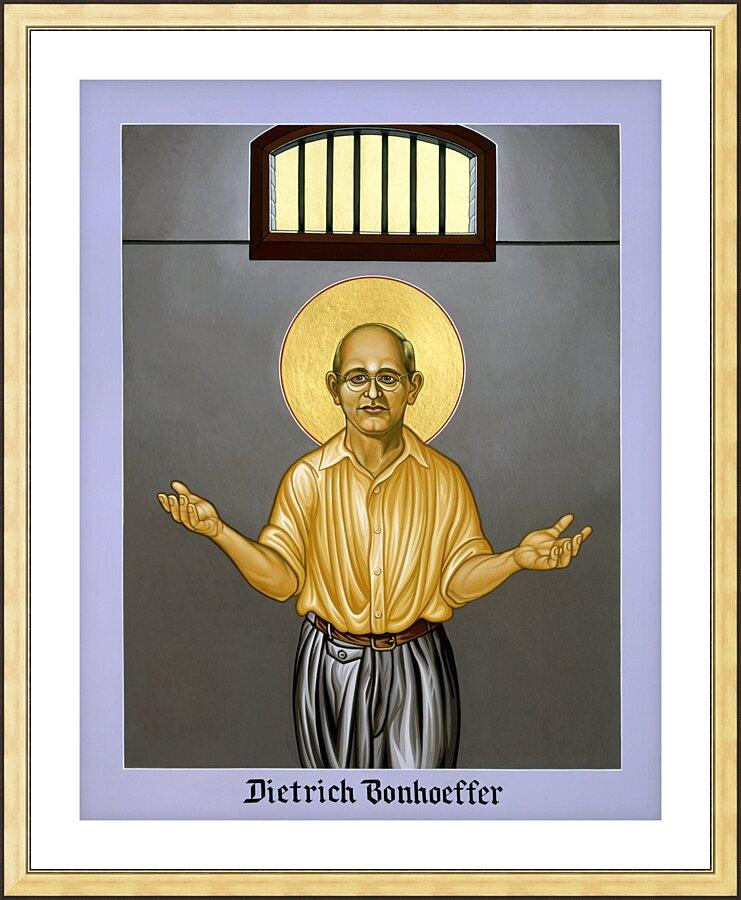 Wall Frame Gold, Matted - Dietrich Bonhoeffer by L. Williams