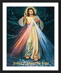 Wall Frame Black - Divine Mercy by L. Williams
