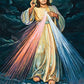 Wall Frame Black, Matted - Divine Mercy by L. Williams