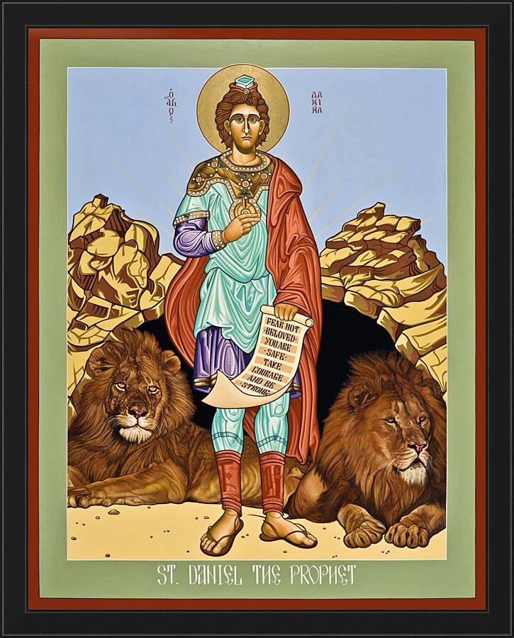 Wall Frame Black - St. Daniel in the Lion's Den by Lewis Williams, OFS - Trinity Stores