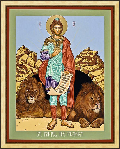 Wall Frame Gold - St. Daniel in the Lion's Den by L. Williams