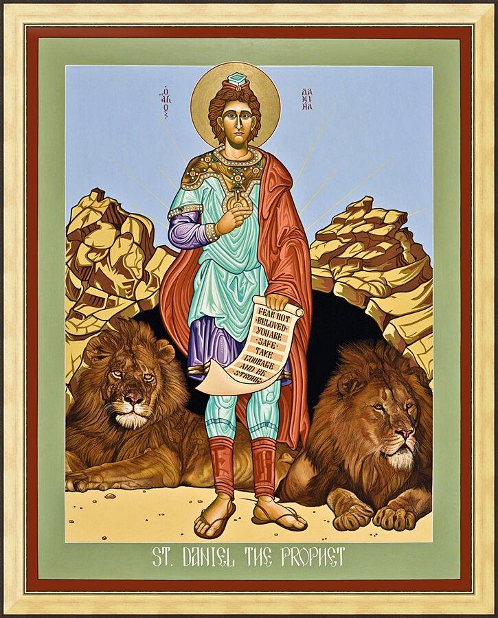 Wall Frame Gold - St. Daniel in the Lion's Den by Lewis Williams, OFS - Trinity Stores
