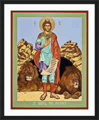 Wall Frame Black - St. Daniel in the Lion's Den by L. Williams