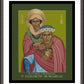 Wall Frame Espresso, Matted - St. Elizabeth of Hungary and Bl. Ludwig of Thuringia by Lewis Williams, OFS - Trinity Stores