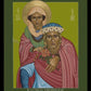 Wall Frame Espresso, Matted - St. Elizabeth of Hungary and Bl. Ludwig of Thuringia by Lewis Williams, OFS - Trinity Stores