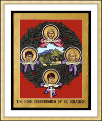 Wall Frame Gold - Four Church Women of El Salvador by L. Williams
