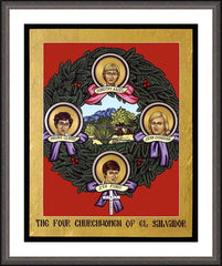 Wall Frame Espresso - Four Church Women of El Salvador by L. Williams