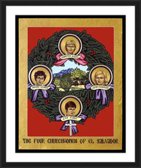 Wall Frame Black - Four Church Women of El Salvador by L. Williams