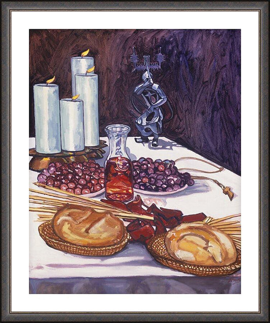 Wall Frame Espresso, Matted - Communion by L. Williams