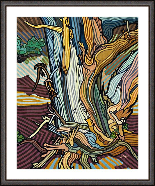 Wall Frame Espresso, Matted - Forest Sing For Joy by L. Williams