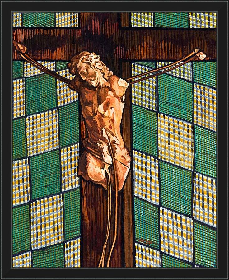 Wall Frame Black - Fr. Tom’s Crucifix by L. Williams