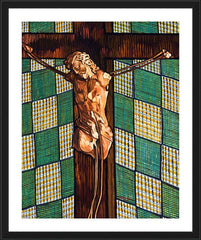 Wall Frame Black - Fr. Tom's Crucifix by L. Williams