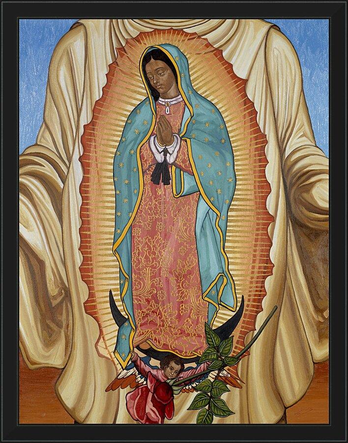 Wall Frame Black - Our Lady of Guadalupe by L. Williams