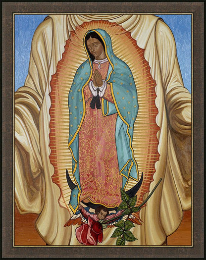 Wall Frame Espresso - Our Lady of Guadalupe by Lewis Williams, OFS - Trinity Stores