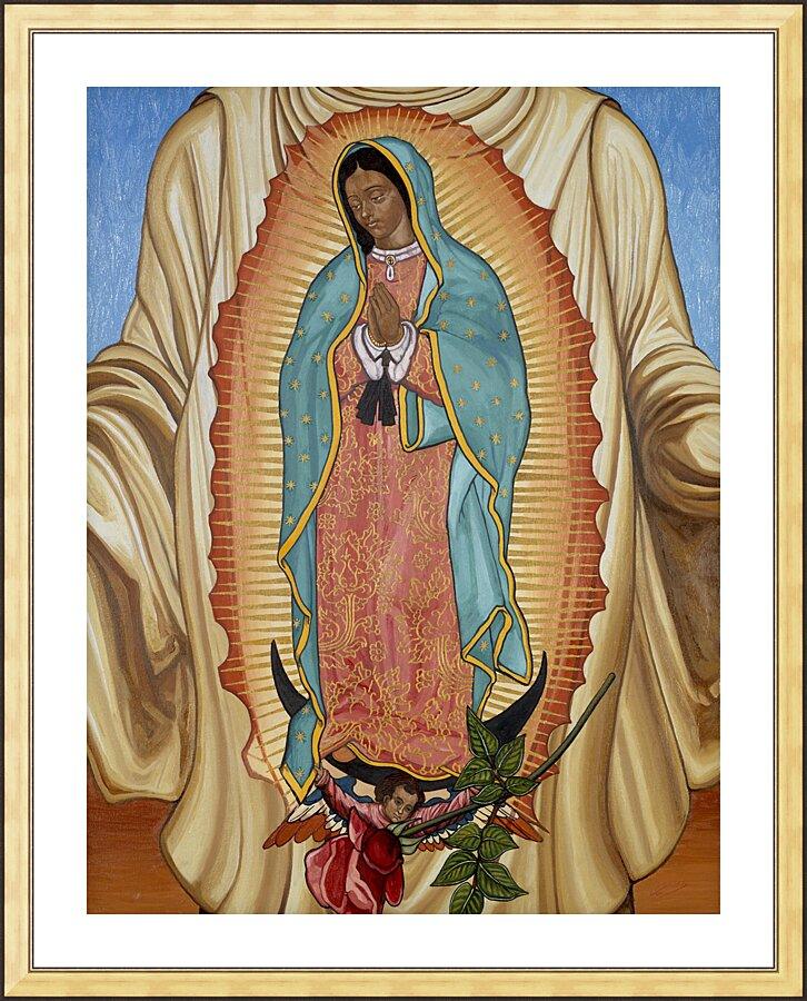 Wall Frame Gold, Matted - Our Lady of Guadalupe by Lewis Williams, OFS - Trinity Stores