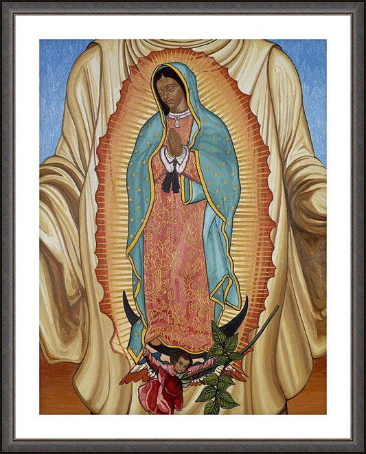 Wall Frame Espresso, Matted - Our Lady of Guadalupe by L. Williams