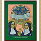 Wall Frame Gold, Matted - St. Hildegard of Bingen and her Assistant Richardis by Lewis Williams, OFS - Trinity Stores