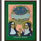 Wall Frame Espresso, Matted - St. Hildegard of Bingen and her Assistant Richardis by Lewis Williams, OFS - Trinity Stores