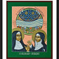 Wall Frame Black, Matted - St. Hildegard of Bingen and her Assistant Richardis by Lewis Williams, OFS - Trinity Stores