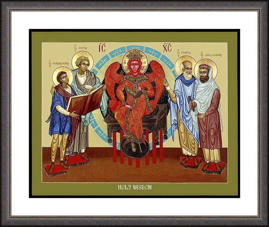 Wall Frame Espresso, Matted - Holy Wisdom by L. Williams