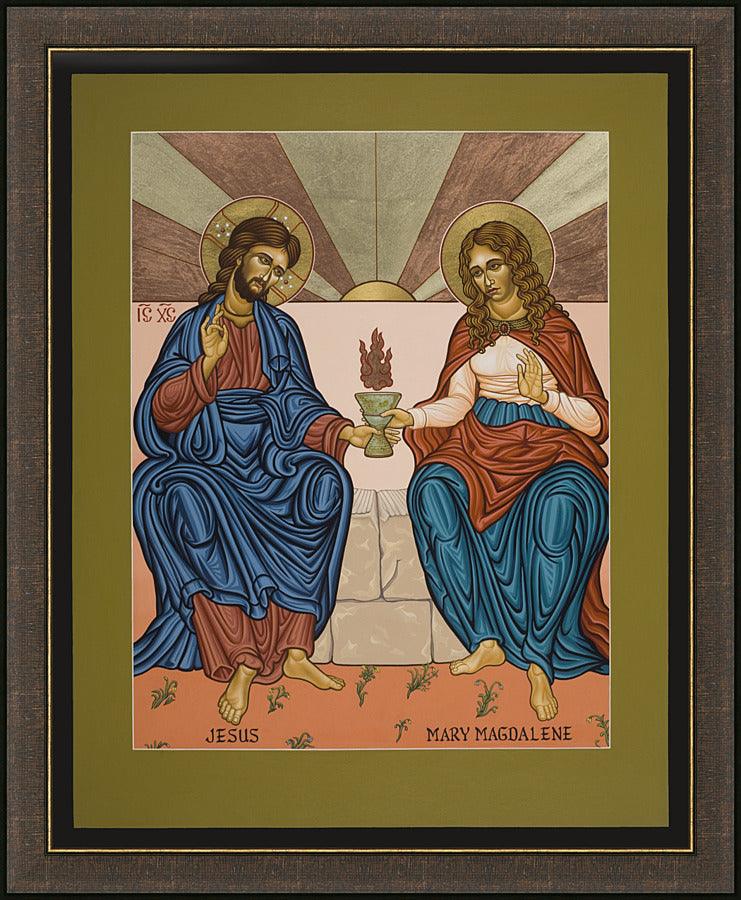 Wall Frame Espresso - Jesus and Mary Magdalene by L. Williams