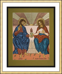 Wall Frame Gold - Jesus and Mary Magdalene by L. Williams