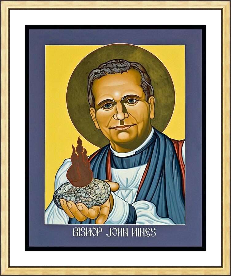 Wall Frame Gold, Matted - Rev. Bishop John E. Hines by L. Williams