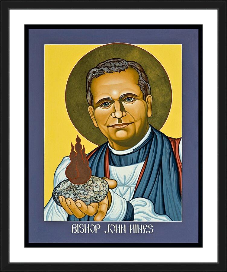 Wall Frame Black, Matted - Rev. Bishop John E. Hines by Lewis Williams, OFS - Trinity Stores