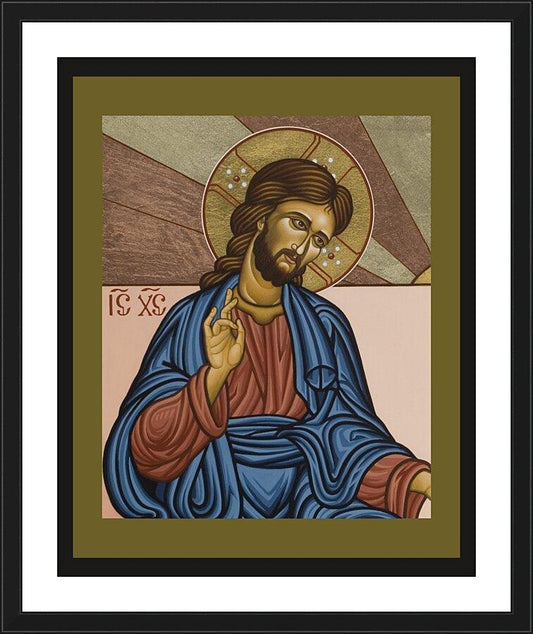 Wall Frame Black, Matted - Jesus of Nazareth by L. Williams