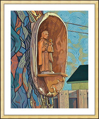 Wall Frame Gold - St. Joseph and Infant Jesus by L. Williams
