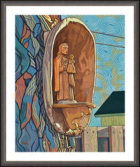 Wall Frame Espresso - St. Joseph and Infant Jesus by L. Williams