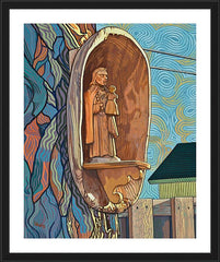 Wall Frame Black - St. Joseph and Infant Jesus by L. Williams