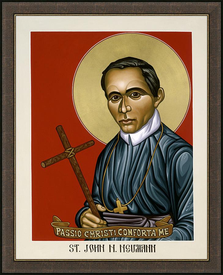 Wall Frame Espresso - St. John Nepomucene Neumann by Lewis Williams, OFS - Trinity Stores