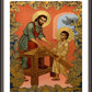 Wall Frame Espresso, Matted - St. Joseph and Christ Child by Lewis Williams, OFS - Trinity Stores