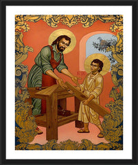 Wall Frame Black - St. Joseph and Christ Child by L. Williams