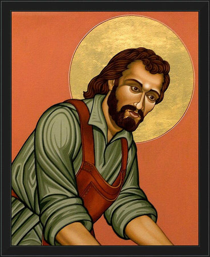 Wall Frame Black - St. Joseph the Worker by Lewis Williams, OFS - Trinity Stores